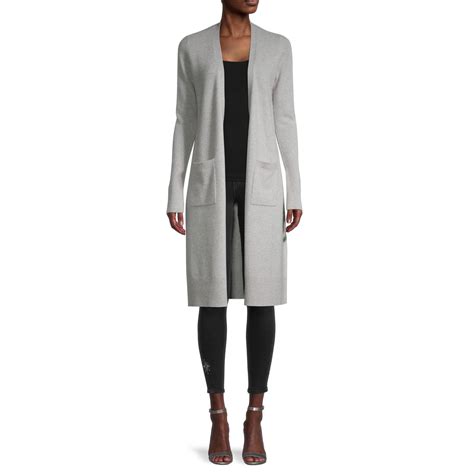 Saks Fifth Avenue Cashmere Duster Coat In Gray Lyst