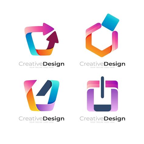 Modelo De Logotipo Quadrado Configure Design Quadrado De Estilo 3d