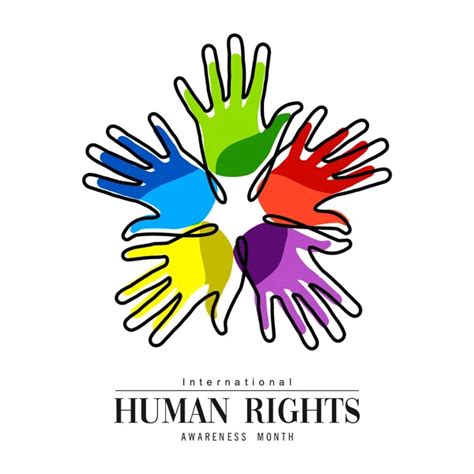 International Human Rights Month Illustration Global Equality Peace Diverse People Stock Vector