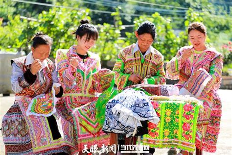 天眼影像 贵州黔西：手工刺绣助力乡村振兴 非遗 王星 日报