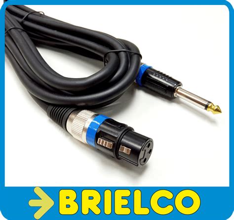 CONEXION CABLE MICROFONO PROFESIONAL XLR CANON HEMBRA A JACK 6 35 MONO