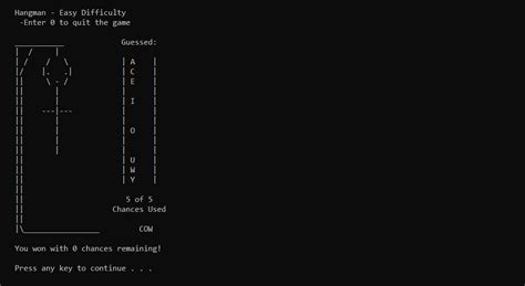 ASCII Hangman – Joseph MacLauchlan