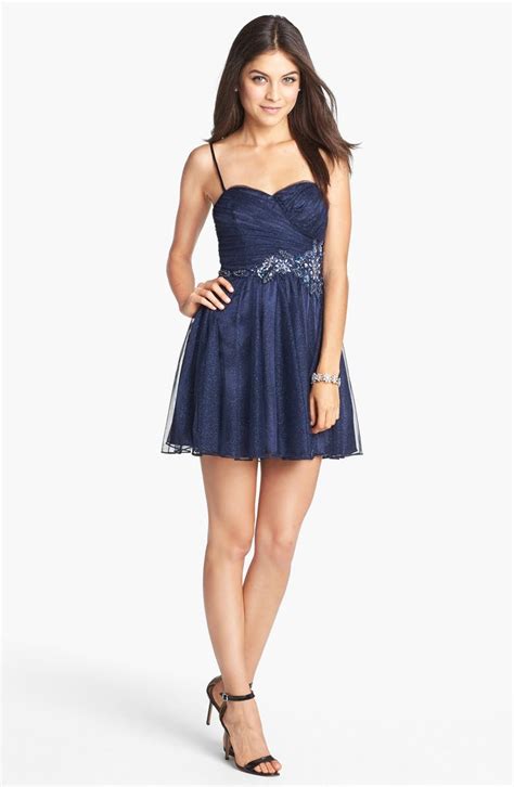 Trixxi Embellished Mesh Party Dress Juniors Online Only Nordstrom