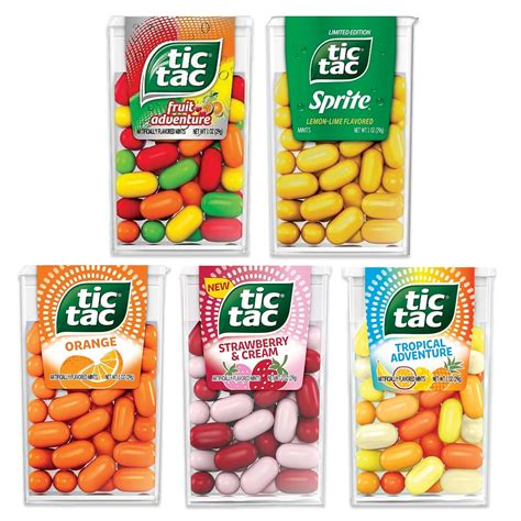 Tic Tacs Variety Pack Of 5 Fruity Flavors Includes Orange