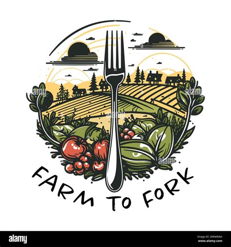 Farm To Fork Vector Illustration Stock Vector Image And Art Alamy