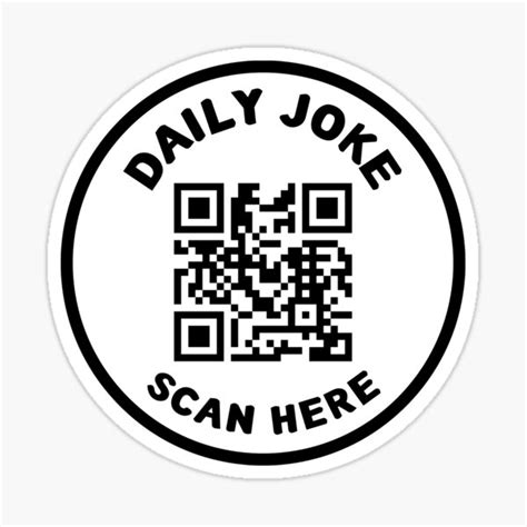 "T-shirt or sticker QR code for Daily joke funny QR code shirt sticker ...