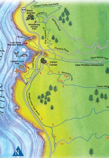 Cape Perpetua Map - cape perpetua oregon • mappery