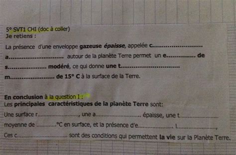 Bonjour svp j ai besoin de votre aide en svt pour compléter un texte à