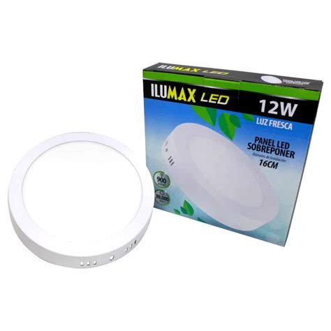 Panel Led W Sobreponer Redondo Luz Fresca Cm Ilumax