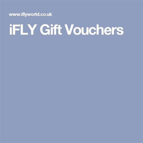 iFLY Gift Vouchers | Gift vouchers, Voucher, Indoor skydiving