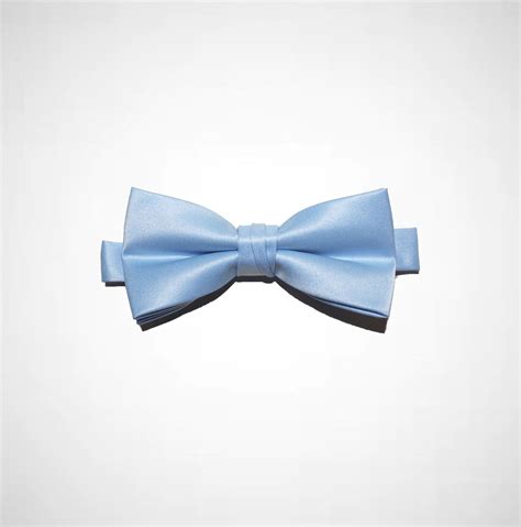 Light Blue Poly Satin Bow Tie for Women – LITTLE BLACK TUX