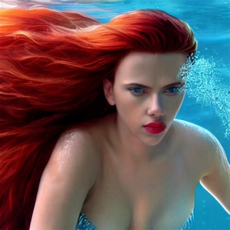 Scarlett Johansson As A Sirena Swimming Under Water High