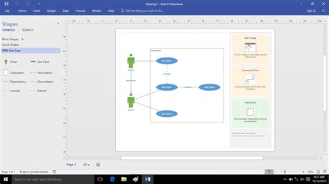 Microsoft Visio Use Case Diagram Template Visio Uml Class Di