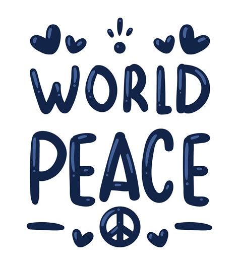 World Peace Lettering 10529078 Vector Art At Vecteezy