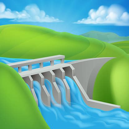 Énergie Hydroélectrique Barrage Génération Délectricité Vecteurs libres ...