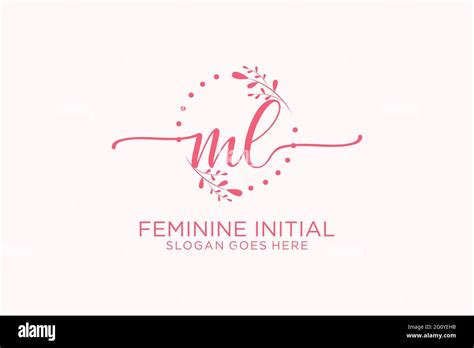 Ml Beauty Monogram And Elegant Logo Design Handwriting Logo Of Initial