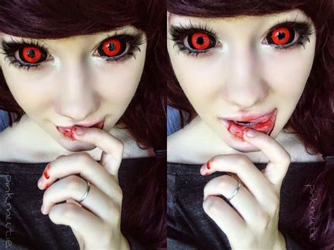 Black Sclera Red Iris Contacts