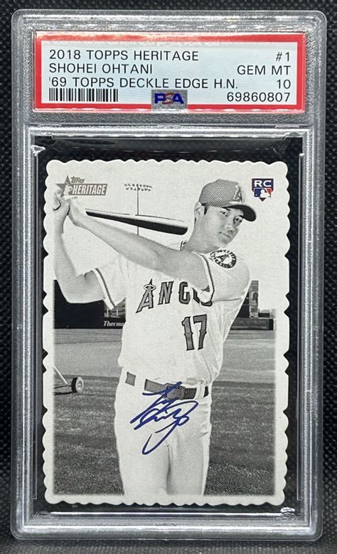 Shohei Ohtani Topps Heritage High Number Topps Deckle Edge