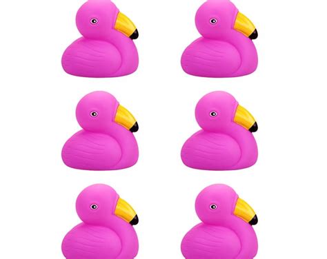 Flamingo Mini Rubber Duck Set Fun T Wedding Favour Party Bag