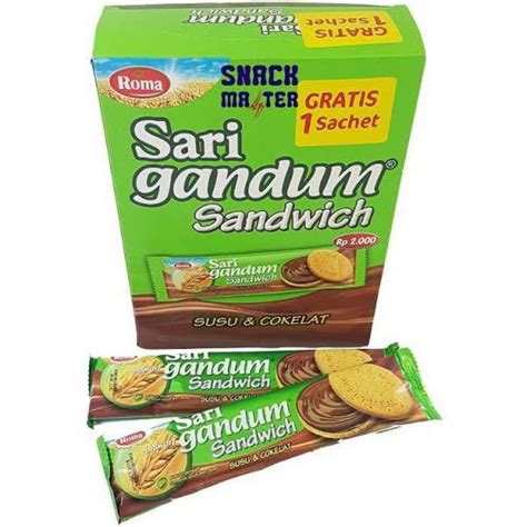 Jual Roma Sari Gandum Sandwich Susu Coklat 1 Box Shopee Indonesia