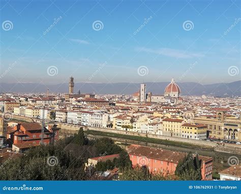 Panorama Of Florence Italy Stock Image Image Of Piazzale Italy