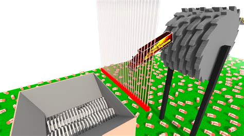 Cars Jump Into The Laser Wall And Into The Shredder Teardown YouTube