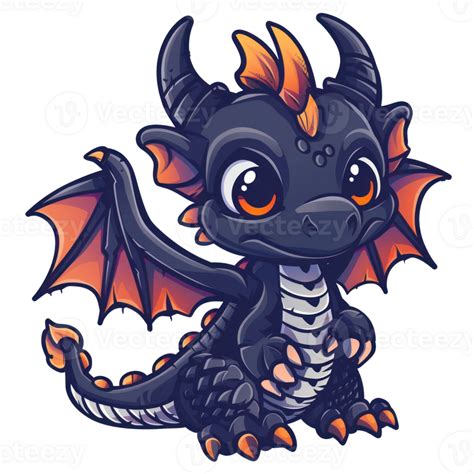 Cute Chibi Dragon Character Illustration 48337198 Png