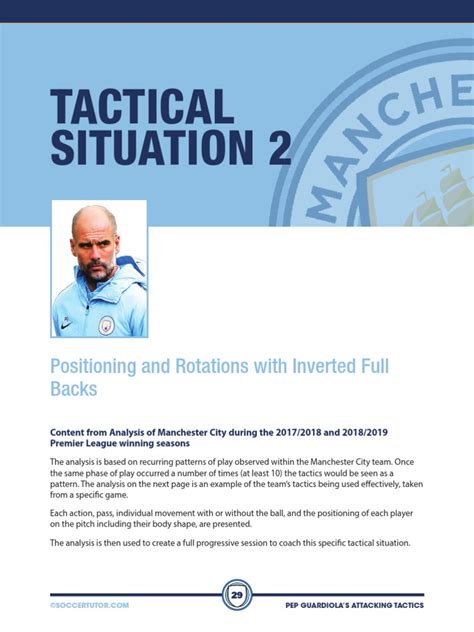 Pep Guardiola Attacking Tactics Positioning and Rotations With Inverted ...