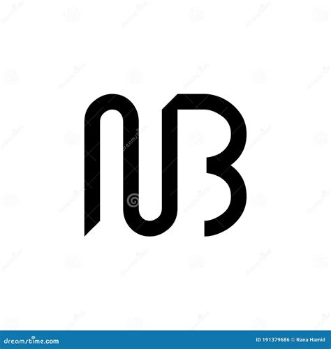 Initial Letter Nb Logo Design Vector Template Creative Abstract Nb