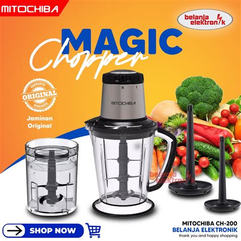 Jual FOOD CHOPPER MITOCHIBA CH 200 BLENDER BUMBU DAGING 3 MATA PISAU 2