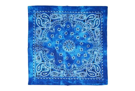 Turquoise Shaded Retro Paisley Cotton Bandana