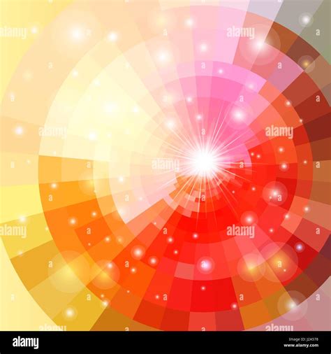 Abstract Brightly Vector Sunrise Circle Technology Background Stock