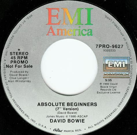 David Bowie - Absolute Beginners (1986, Vinyl) | Discogs