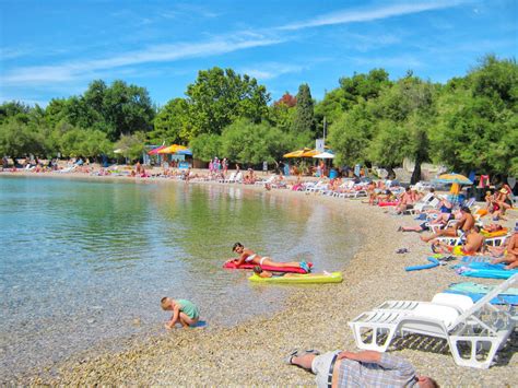 Strand Plava Plaza In Vodice Kroatien Str Nde