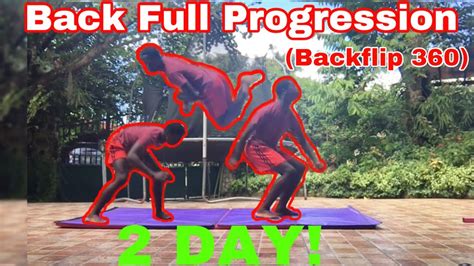 Standing Full Backflip 360 Progression 2 Days Youtube