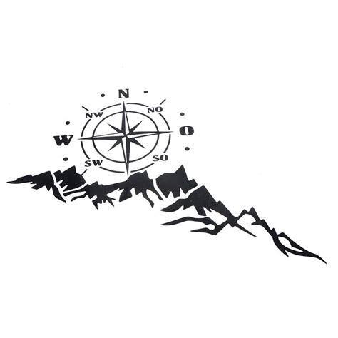 Pcs Set Mountain Adventurers Car Sticker Compass Graphics Decora Sfr