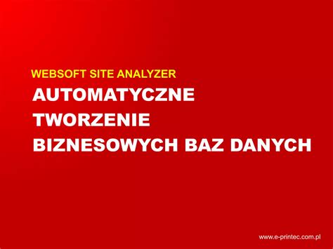 Automatyczne Tworzenie Biznesowych Baz Danych B2B PPT