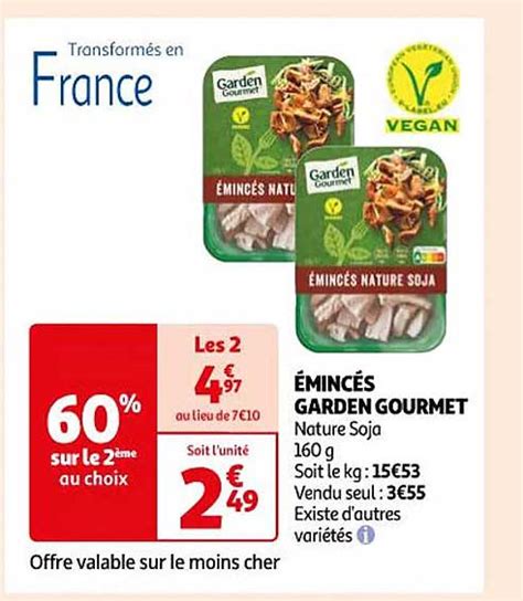 Promo émincés Garden Gourmet chez Auchan iCatalogue fr