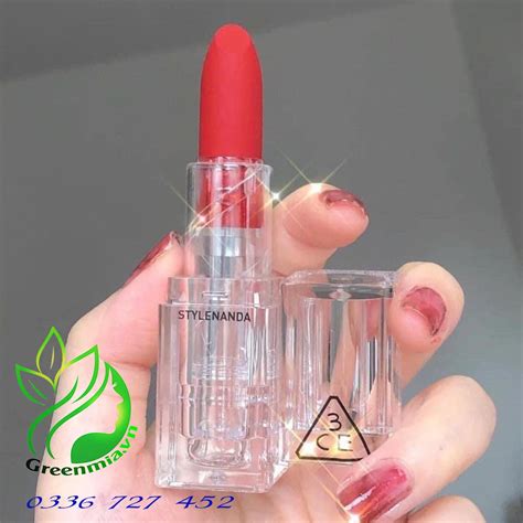 Mua Son Môi Thỏi Lì 3ce Soft Matte Lipstick Red Muse Màu Đỏ Tươi Vỏ Trong Suốt Bền Màu ChÍnh