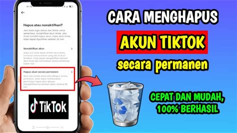 Cara Menghapus Akun Tiktok Permanen Cara Hapus Akun Tiktok Youtube