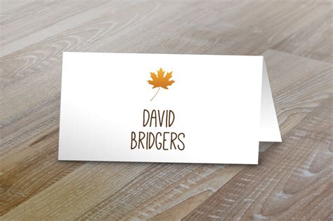 Fall Table Tent Name Cards Card Templates On Creative Market