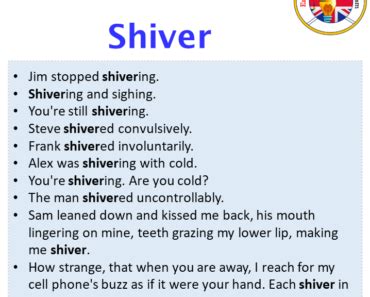 Shiver in a Sentence in English Archives - English Grammar Here