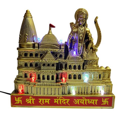 Buy P D Shree Ram Mandir Ayodhya Temple 3D Replica With LED Light