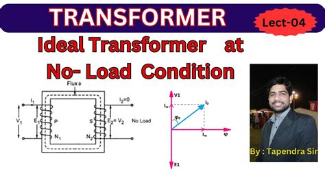 Lect 04 TRANSFORMER Ideal Transformer At No Load Condition YouTube