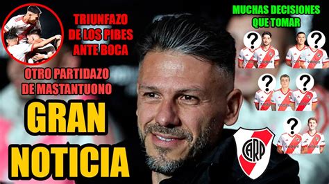 😀 ¡gran Noticia En River 😀 Triunfazo De Los Pibes Ante Boca