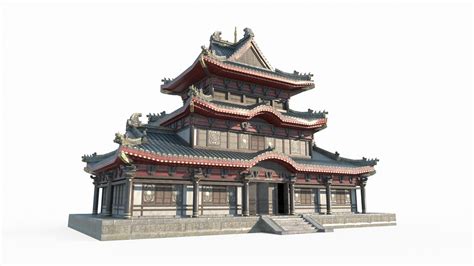 Small palaces of ancient Asian architecture 3D - TurboSquid 2054743