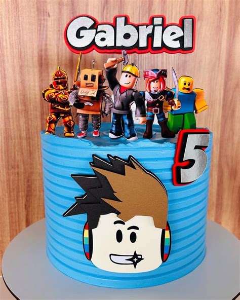 Bolo Roblox Masculino Simples - Bolo Roblox: 77 Ideias inspiradas no Jogo – TODA DECORADA