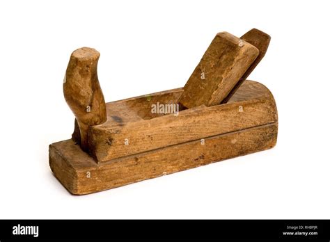 Wood Plane Tool Isolated On White Background Stock Photo Alamy