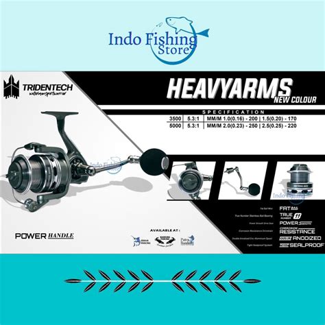 Jual Reel Tridentech Heavyarms New Colour 3500 5000 Power Handle Salt