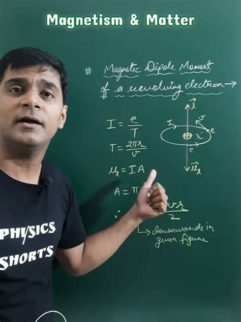 Magnetic Dipole Moment Of Revolving Electron Surrounding The Nucleus Physicsshortsbyvirendra